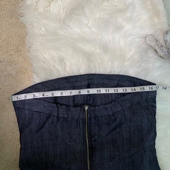 #165 THEORY Denim Strapless Dress size 6 - Picture 10 of 11